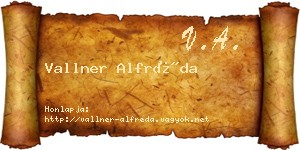 Vallner Alfréda névjegykártya